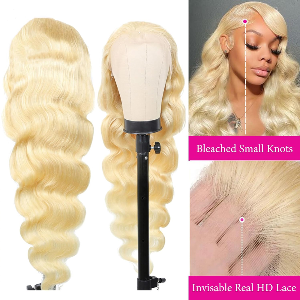 613 Honey Blonde Color 13x6 Tr - огляд і ціна 613 Blonde Body Wave Lace Front Wig