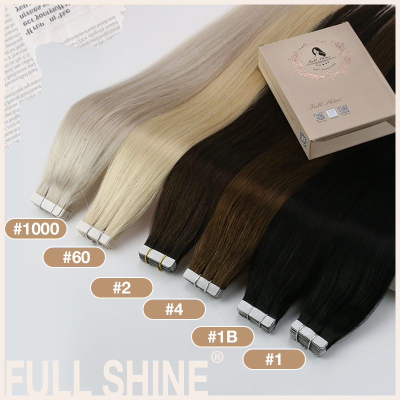 Full Shine Tape in Hair Extens - огляд і ціна Invisible Tape In Extensions Real Hair