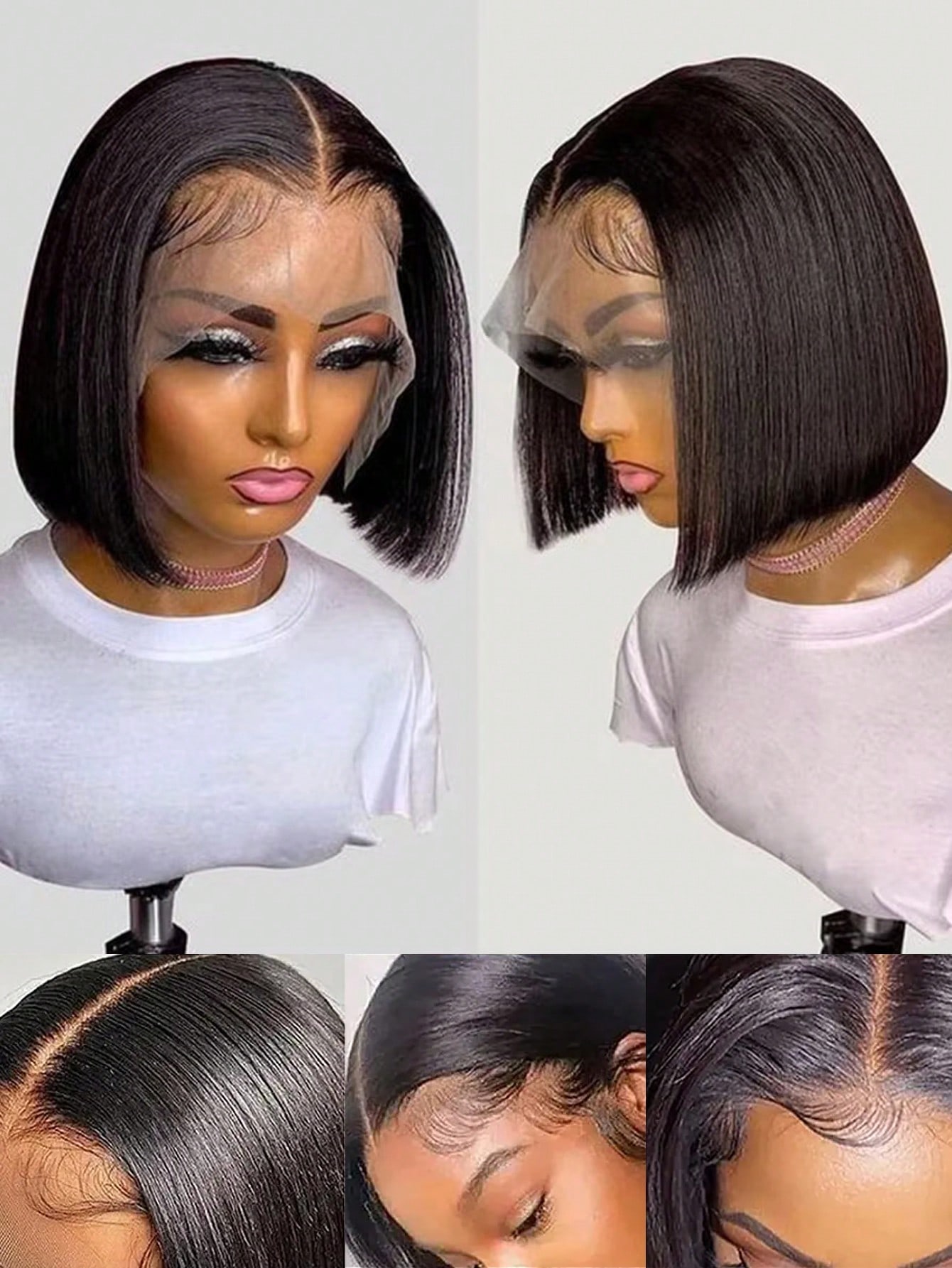 Gowik 250% Density 13x4 Lace F - огляд і ціна Pre Parted 13X4 Lace Front Bob Wig