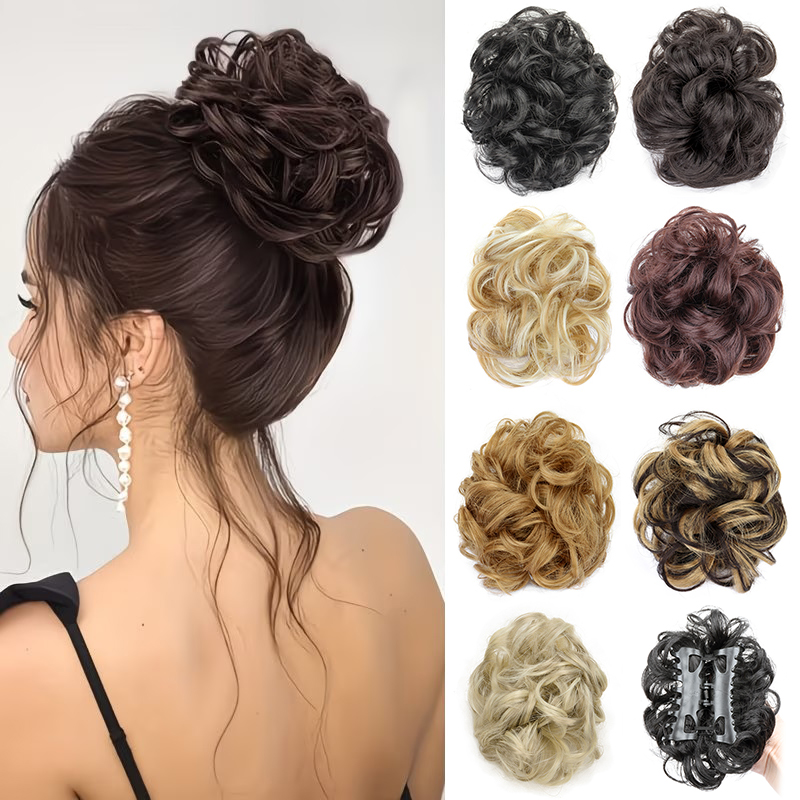 Synthetic Messy Bun Short Curl - огляд і ціна Claw Clip Messy Bun Hair Piece