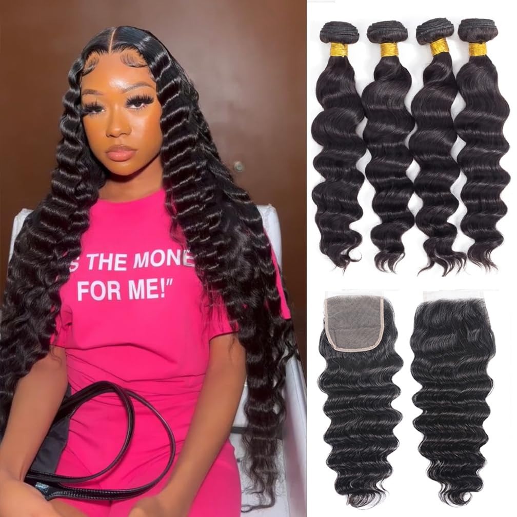 30 Inch Loose Wave Bundles Hum - огляд і ціна Deep Wave 3 Bundles With Closure
