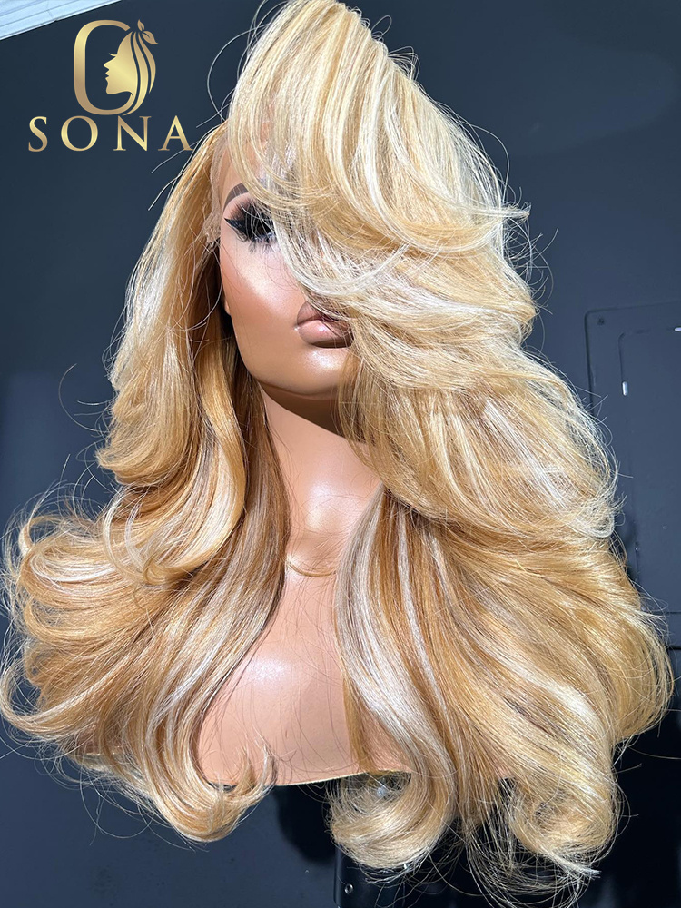 613# 27# Highlight HD Lace Fro - огляд і ціна 613 Blonde Body Wave Lace Front Wig