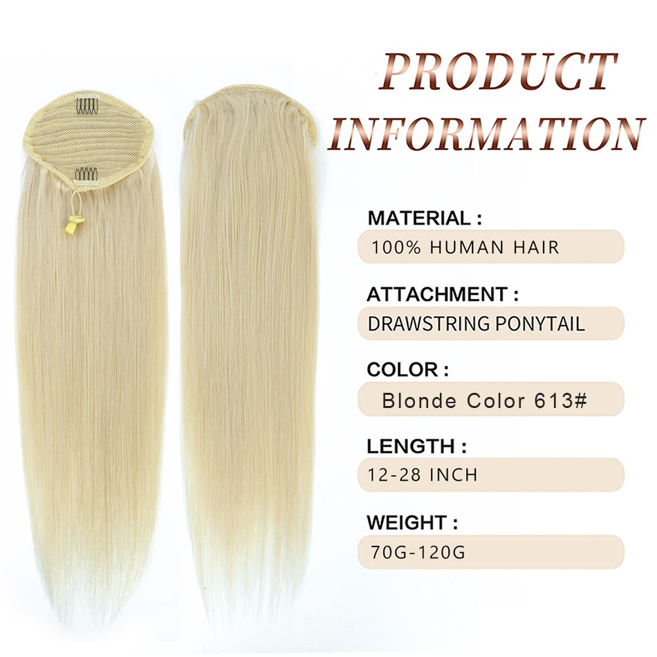 SOVO Drawstring Ponytail Human - огляд і ціна Seamless Clip In Hair Extensions Human Hair