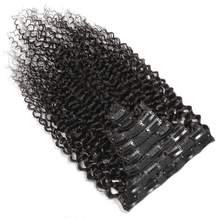 Newmi Kinky Curly Clip in Hair - огляд і ціна Seamless Clip In Hair Extensions Human Hair