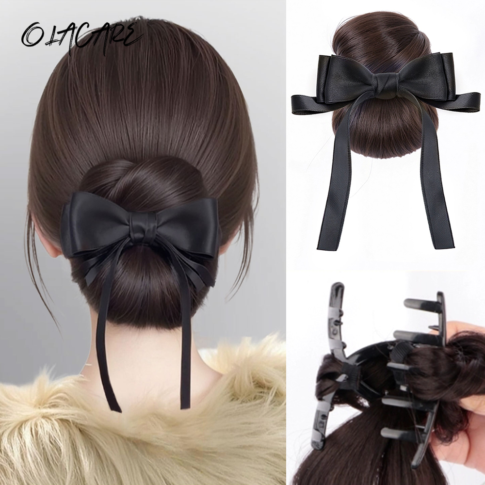 Synthetic Bow Hair Claw Clip C - огляд і ціна Claw Clip Messy Bun Hair Piece