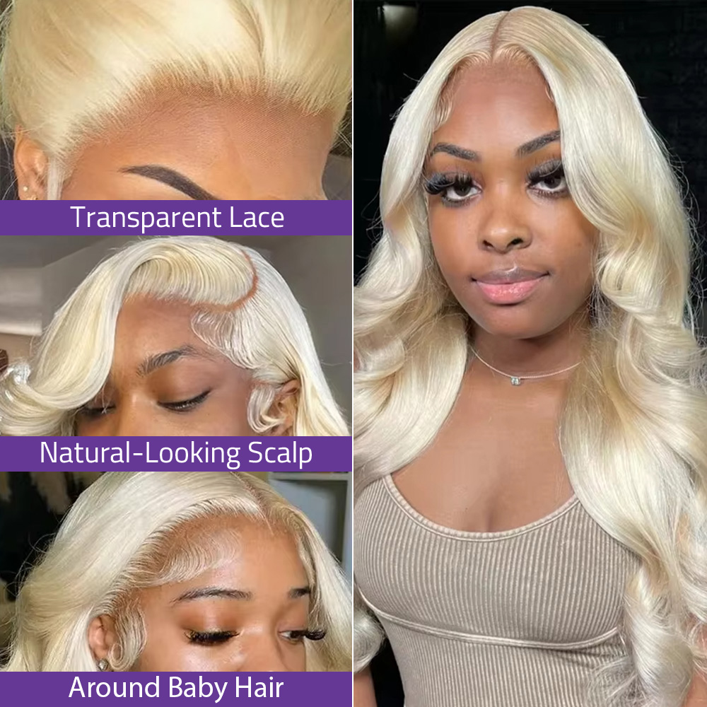 13x4 13x6 HD Transparent Lace  - огляд і ціна 613 Blonde Body Wave Lace Front Wig