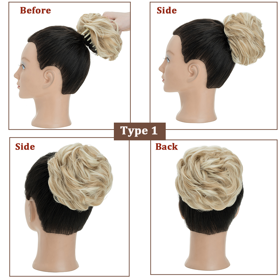 Benehair Messy Hair Bun Synthe - огляд і ціна Claw Clip Messy Bun Hair Piece