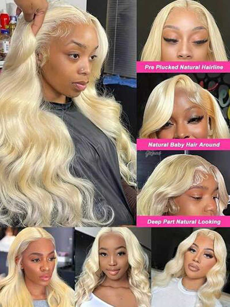 613 Honey Blonde Colored 40 In - огляд і ціна 613 Blonde Body Wave Lace Front Wig