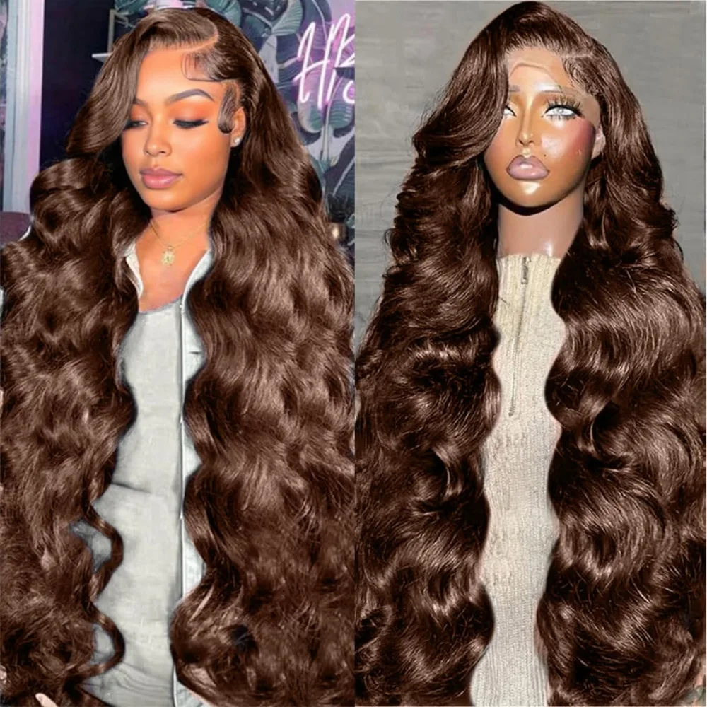 Chocolate #4 Body Wave Wig 220 - огляд і ціна Hd Lace Frontal Wig Human Hair Pre Plucked