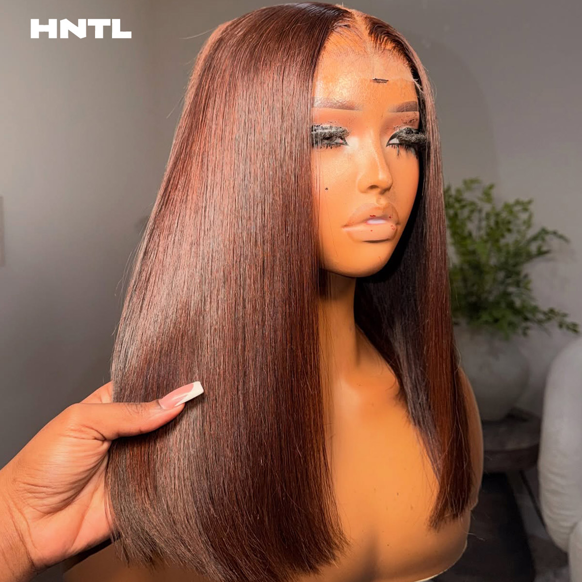 Glueless Wear and Go Brown Col - огляд і ціна Pre Parted 13X4 Lace Front Bob Wig