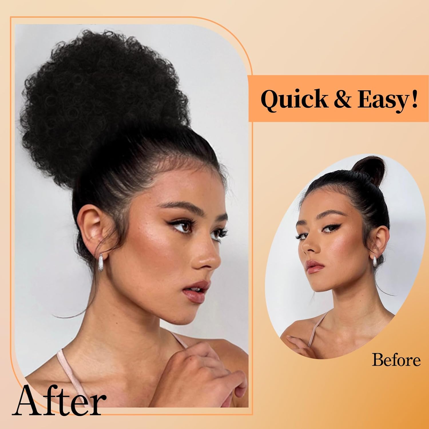 Afro Puff Drawstring Ponytail  - огляд і ціна Drawstring Afro Curly Puff Ponytail