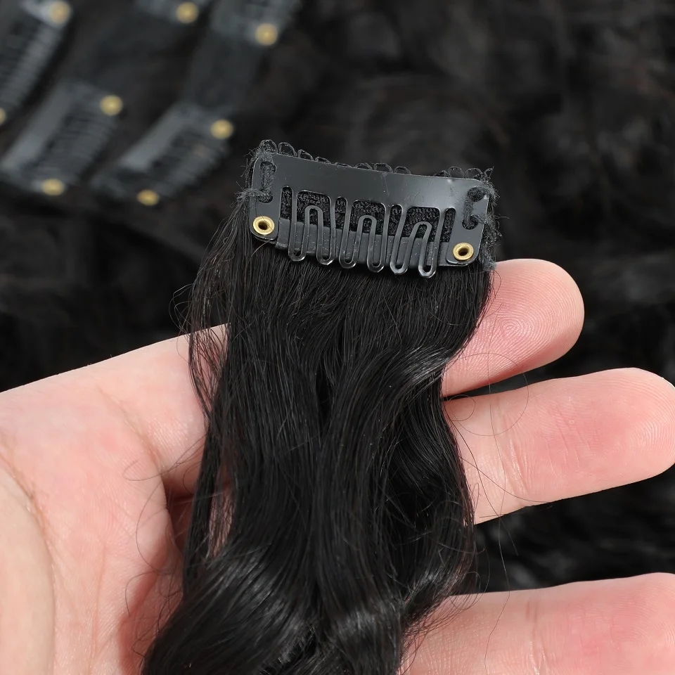 Water Wave Clip in Hair Extens - огляд і ціна Seamless Clip In Hair Extensions Human Hair