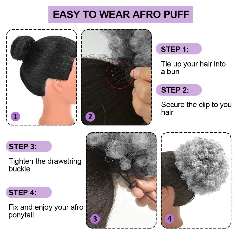 Afro Puff Drawstring Ponytail, - огляд і ціна Drawstring Afro Curly Puff Ponytail