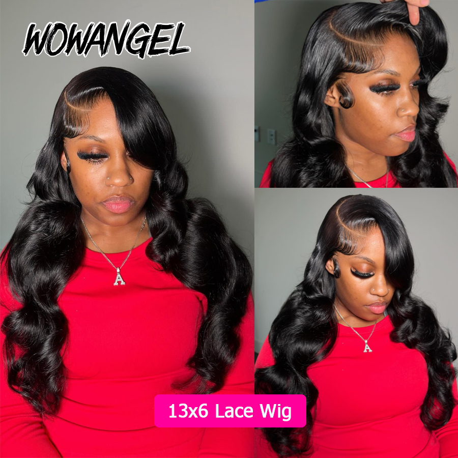 Wow Angel Body Wave Jet Black  - огляд і ціна Hd Lace Frontal Wig Human Hair Pre Plucked