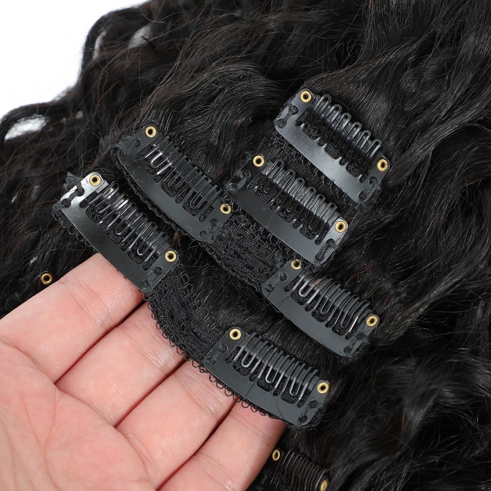 Water Wave Clip In Hair Extens - огляд і ціна Seamless Clip In Hair Extensions Human Hair