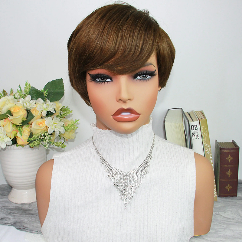 Chocolate Brown Pixie Cut Wigs - огляд і ціна Short Pixie Cut Wig Human Hair Cheap