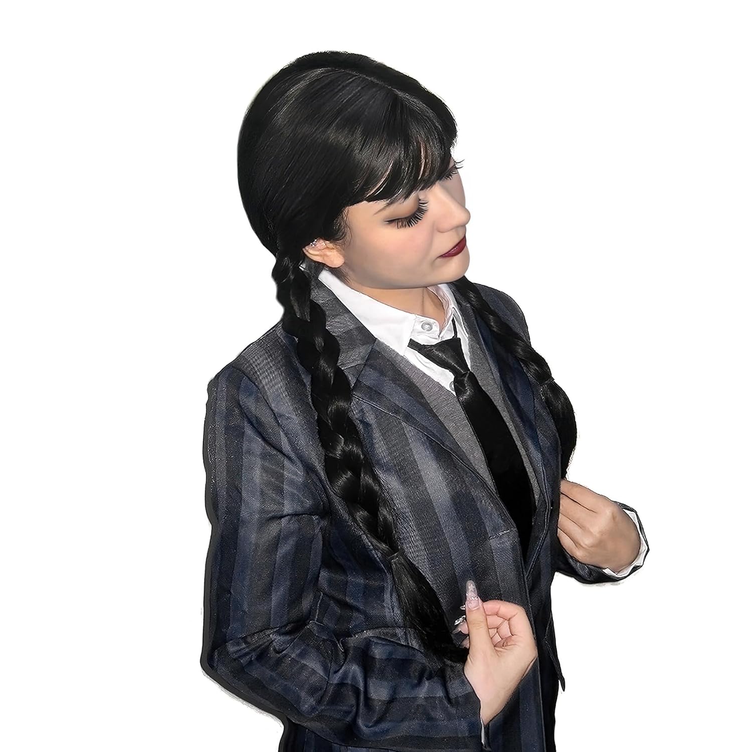 Long Black Braided Wig Widnesd - огляд і ціна Synthetic Braided Wigs For Black Women
