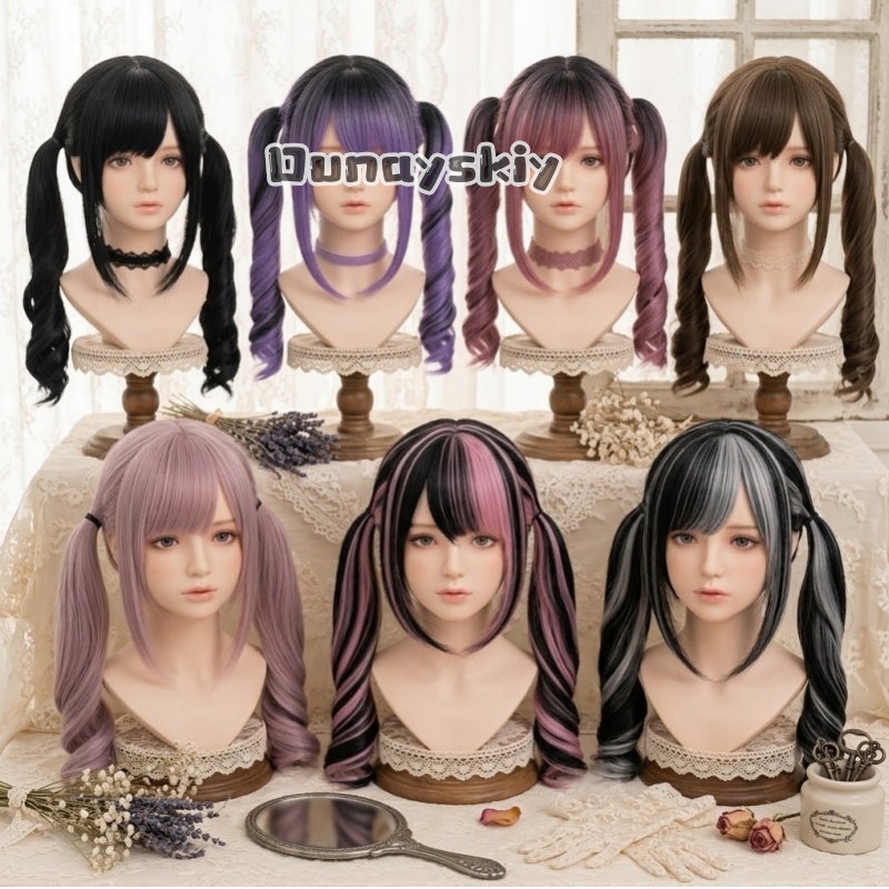 Cosplay Jirai Kei  Halloween P - огляд і ціна Synthetic Braided Wigs For Black Women