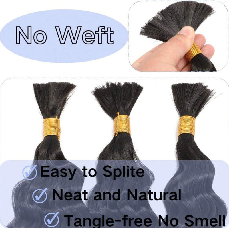 No Weft Human Braiding Hair Bu - огляд і ціна Water Wave Bulk Human Hair For Braiding